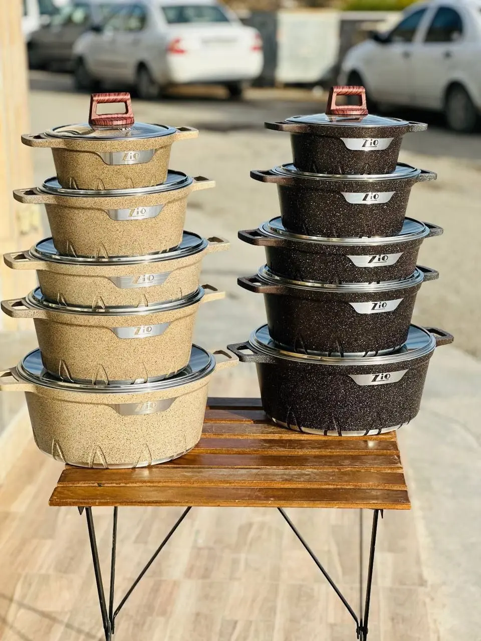 سرویس قابلمه گرانیتی زیو مدل Z7140 ده پارچه